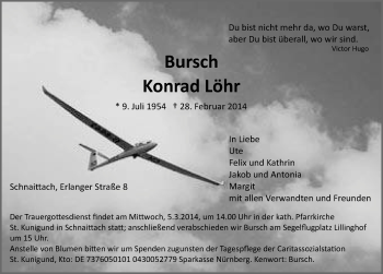 Traueranzeige von Konrad Löhr von Pegnitz-Zeitung